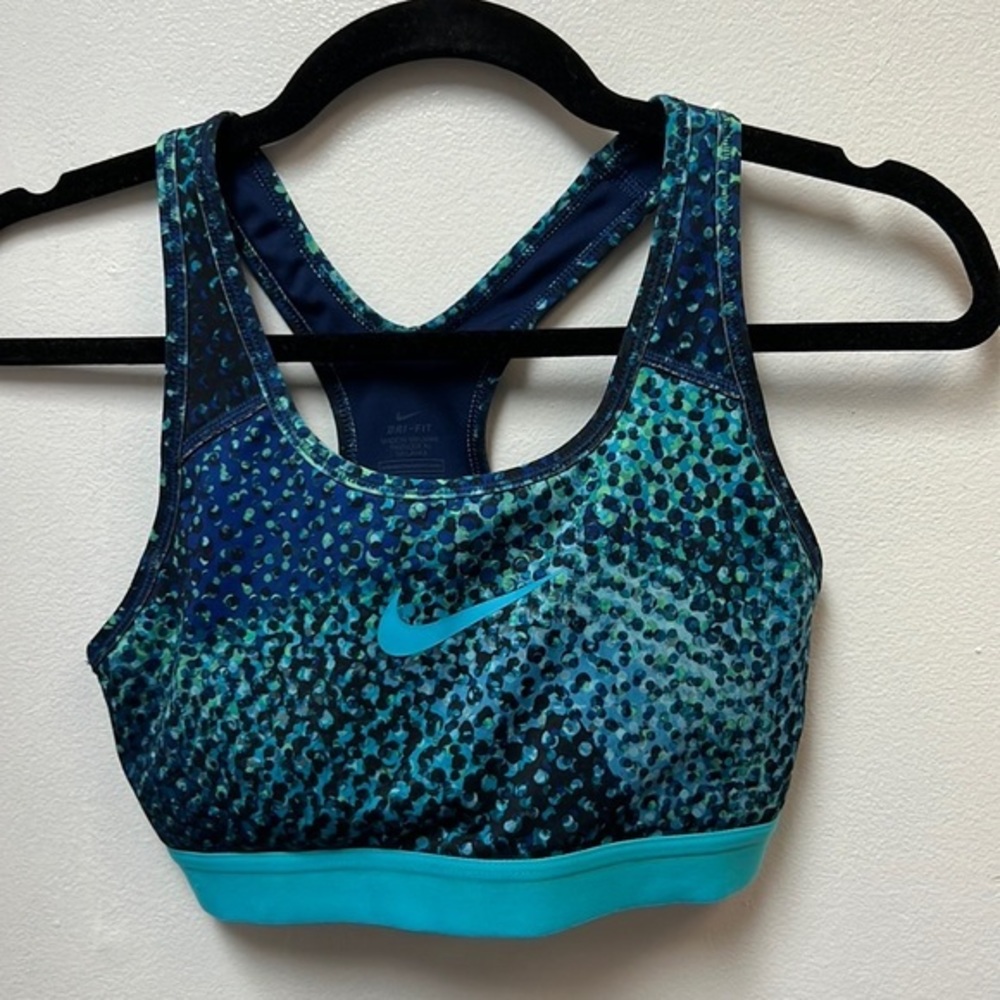 Nike Blue and Green Sports Bra